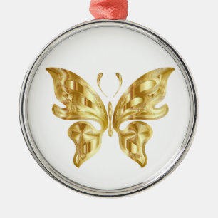 GOLDEN BUTTERFLY ORNAMENT AUS METALL