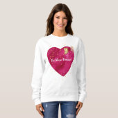 Golden Butterfly Pink Heart Valentine Sweatshirt (Vorne ganz)