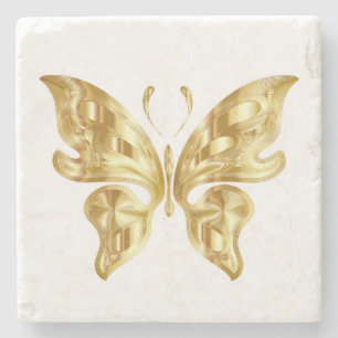 GOLDEN BUTTERFLY STEINUNTERSETZER