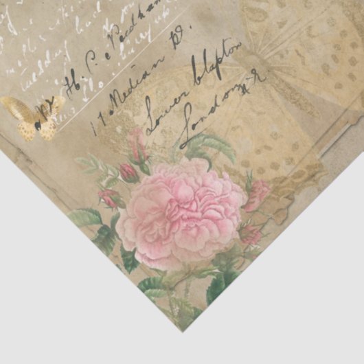 Golden Butterfly Symphony Seidenpapier (Detail)