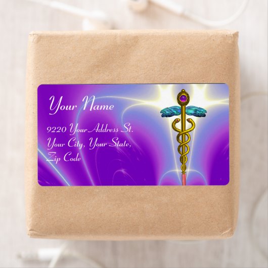 GOLDEN CADUCEUS, lebendiger Amethyst, violett, lil (Insitu)