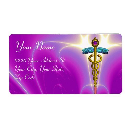 GOLDEN CADUCEUS, lebendiger Amethyste, rosa Fuchsi (Vorne)