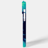 GOLDEN CADUCEUS VETERINÄRSYMBOL / Aquamarin blau Case-Mate iPhone Hülle (Rückseite / Links)