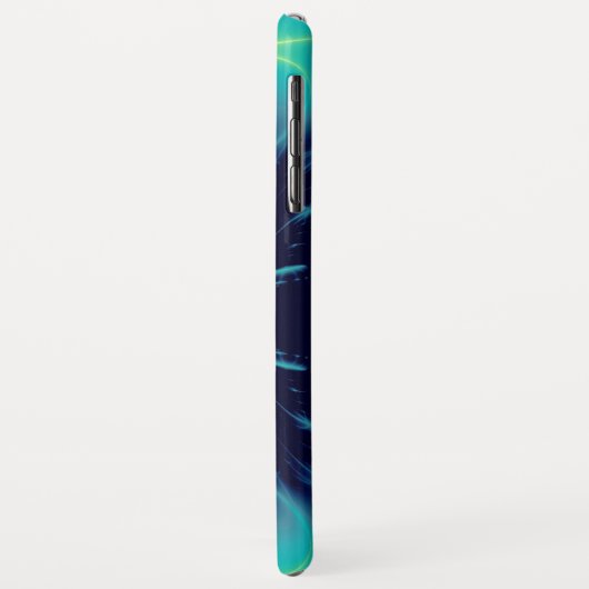 GOLDEN CADUCEUS VETERINÄRSYMBOL / Aquamarin blau Case-Mate iPhone Hülle (Hinten/Links)