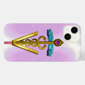 GOLDEN CADUCEUS VETERINÄRSYMBOL Hellrosa Lilac Case-Mate iPhone Hülle (Rückseite (Horizontal))