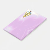 GOLDEN CADUCEUS VETERINÄRSYMBOL / Pink Lilac Post-it Klebezettel (angewinkelt)