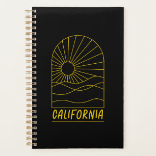 Golden California-Sonnenlandschaft Planer