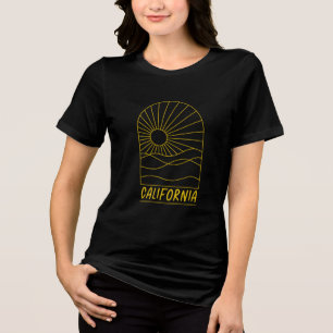 Golden California-Sonnenlandschaft Tri-Blend Shirt