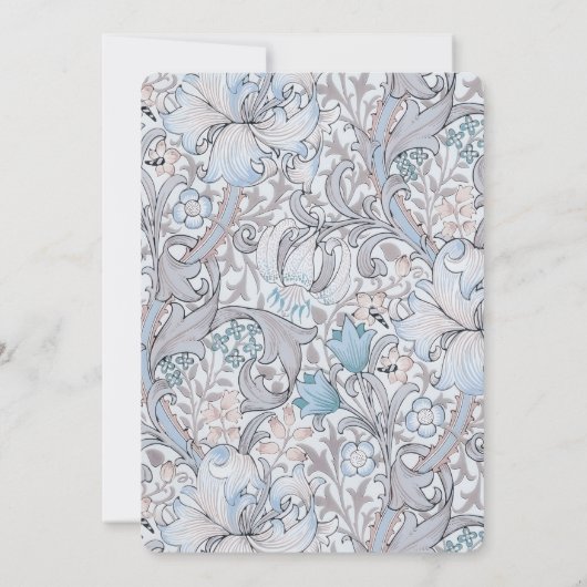 Golden Calla Lily Wedding Tischnummer Card (Rückseite)