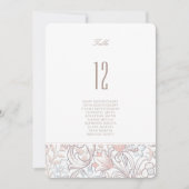 Golden Calla Lily Wedding Tischnummer Card (Vorderseite)