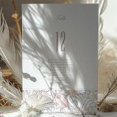 Golden Calla Lily Wedding Tischnummer Card