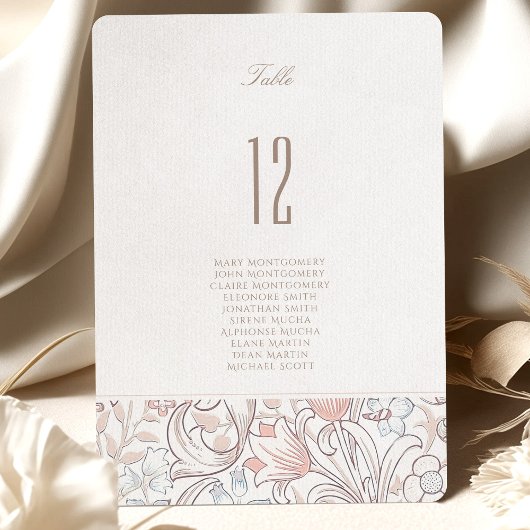 Golden Calla Lily Wedding Tischnummer Card