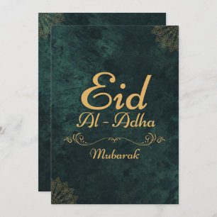 Golden Calligraphy Eid Al-Adha Mubarak 2025 Feiertagskarte