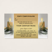 Golden Candles Weihnachtsgeschenk Vorlage (Rückseite)