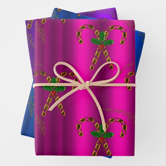Golden Candy Cane Delight Geschenkpapier Set (Beispiel)