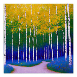 Golden Canopy - Eine Landschaft im Wald Poster