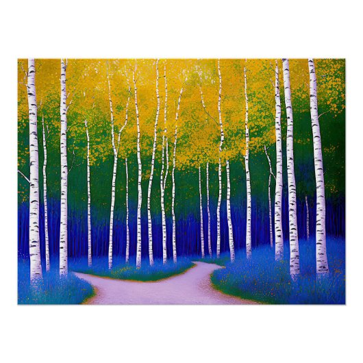 Golden Canopy - Eine Landschaft im Wald Poster (Vorderseite)