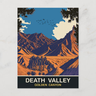 Golden Canyon, Death Valley CA, Reisen Postkarte
