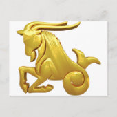 Golden Capricorn Postkarte (Vorderseite)