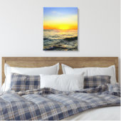 Golden Caribbean Sonnenuntergang Leinwand Wine tas (Insitu (Schlafzimmer))