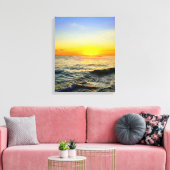 Golden Caribbean Sonnenuntergang Leinwand Wine tas (Insitu (Wohnzimmer))