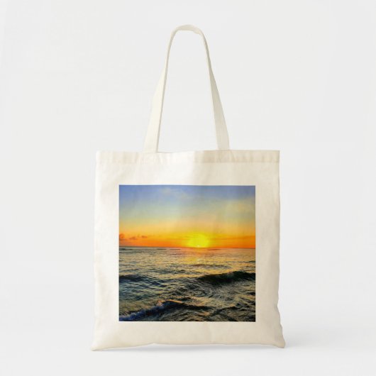 Golden Caribbean Sunset - Coastal Vibes Tote Bag Tragetasche (Vorne)