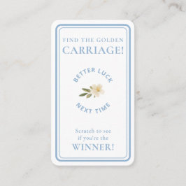 Golden Carriage Scratch-Off Game Blue Non-Winner Visitenkarte