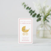Golden Carriage Scratch-Off Game | Blush Pink Visitenkarte (Stehend Vorderseite)