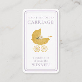 Golden Carriage Scratch-Off Game | Lavender Winner Visitenkarte
