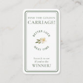 Golden Carriage Scratch-Off Sage Green Non-Winner Visitenkarte (Vorderseite)
