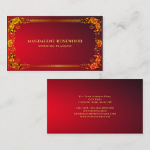 Golden Carved Regal Blume Rahmen auf hellrot