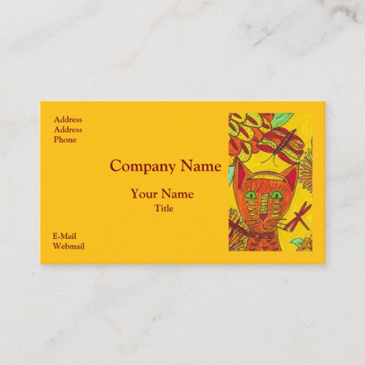 Golden Cat Business Cards Visitenkarte (Vorderseite)