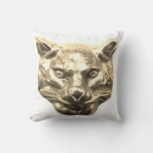 Golden Cat – goldene Katze – vergoldeter Kater Kissen