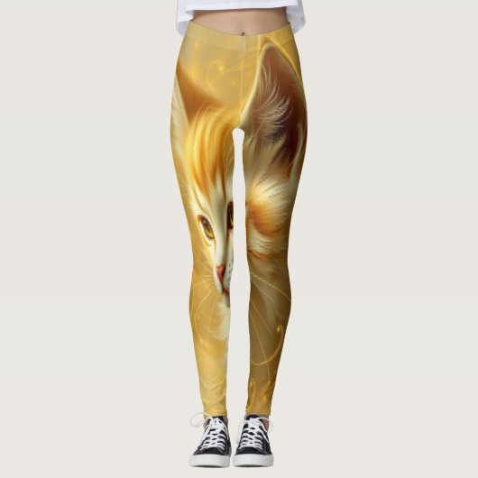Golden cat leggings (Vorderseite)