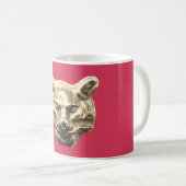 Golden Cat – Vergoldete Katze Goldener Kater Kaffeetasse (VorderseiteRechts)