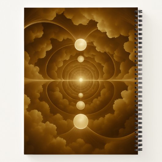 Golden Celestial Spiral Notebook Notizblock (Rückseite)