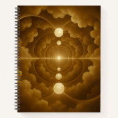 Golden Celestial Spiral Notebook Notizblock (Vorderseite)
