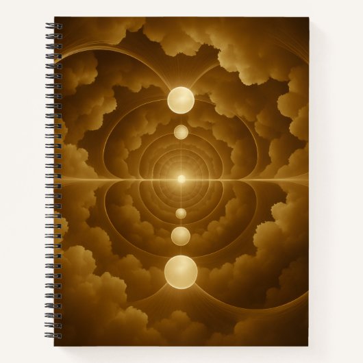 Golden Celestial Spiral Notebook Notizblock (Vorderseite)