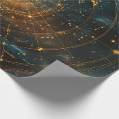 Golden Celestial Star Map (3) Geschenkpapier (Ecke)