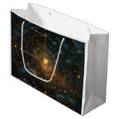 Golden Celestial Star Map (3) Große Geschenktüte (Vorderseite Schrägansicht)
