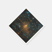 Golden Celestial Star Map (3) Serviette (Ecke)