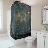 Golden Celestial Star Map (4) Duschvorhang (Beispiel)