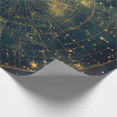 Golden Celestial Star Map (4) Geschenkpapier (Ecke)