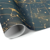Golden Celestial Star Map (4) Geschenkpapier (Rolleneckpunkt)