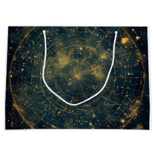 Golden Celestial Star Map (4) Große Geschenktüte