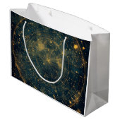 Golden Celestial Star Map (4) Große Geschenktüte (Rückseite Schrägansicht)