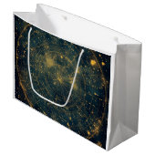 Golden Celestial Star Map (4) Große Geschenktüte (Vorderseite Schrägansicht)