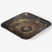Golden Celestial Star Map (5) Pappteller (Gewinkelt)