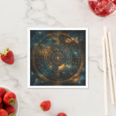 Golden Celestial Star Map Serviette (Beispiel)