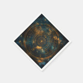 Golden Celestial Star Map Serviette (Ecke)